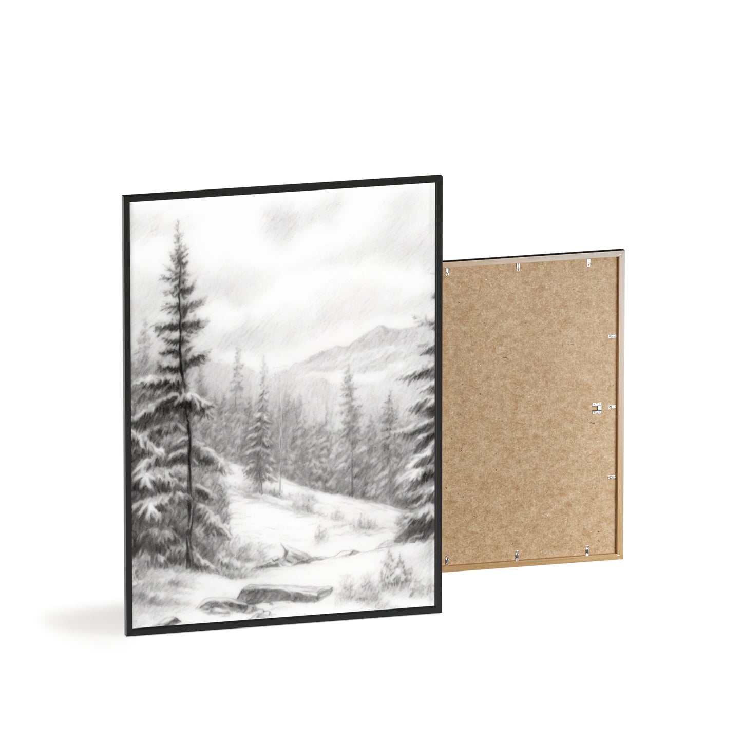 f Posters with Wooden Frame